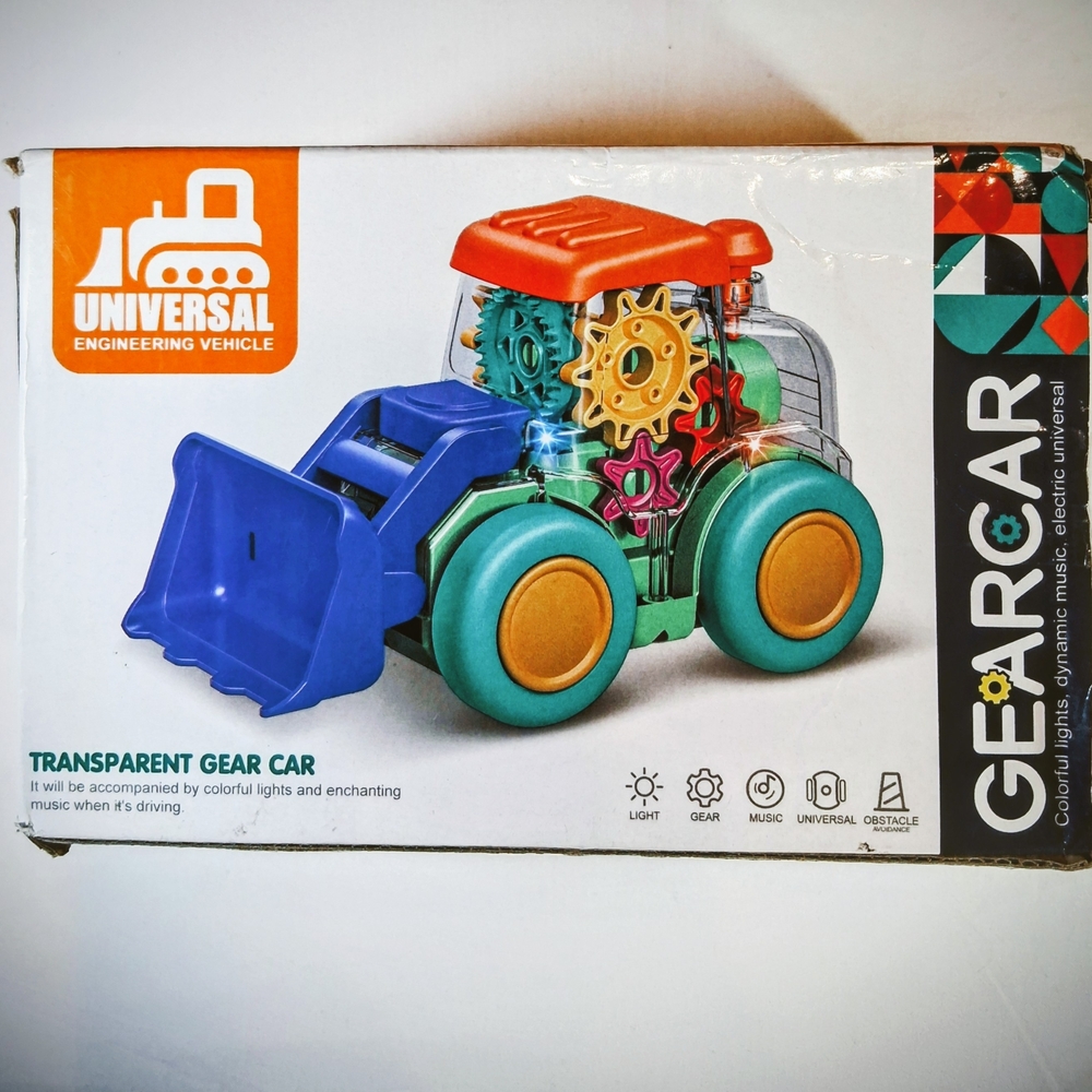 Universal Transparent Gear Car Toy - Blue/Orange/Green